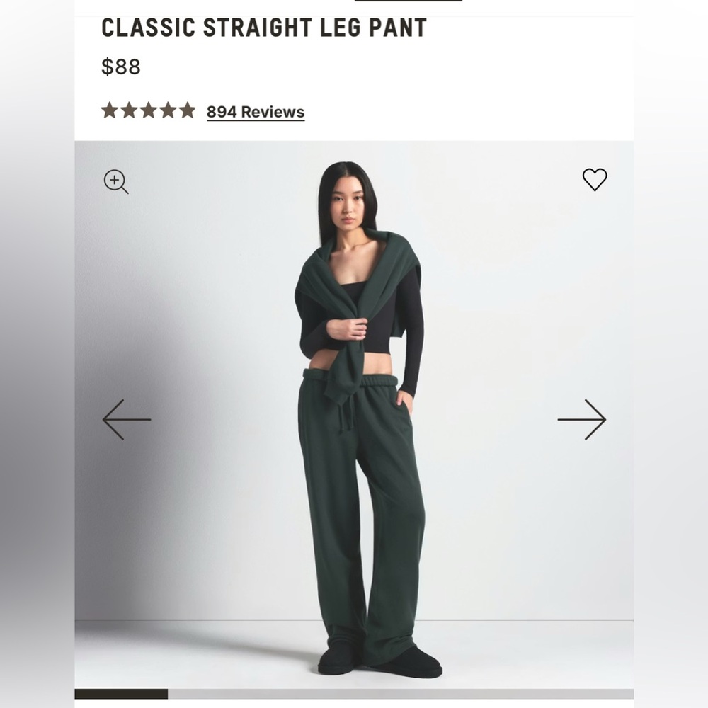 NWT Skims Cotton Fleece Leggings